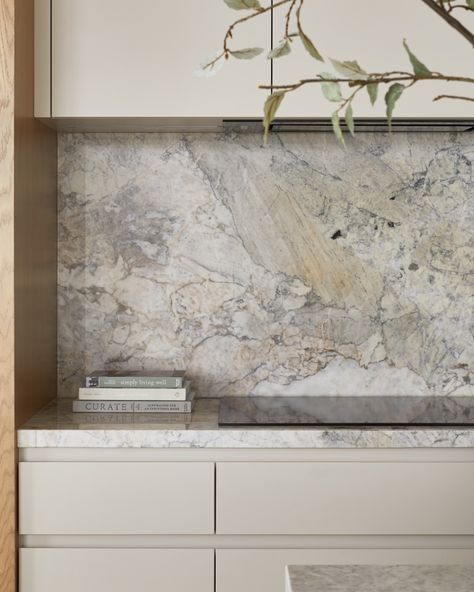 Quartzite backsplash